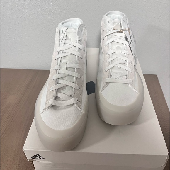 NWT Men's Adidas Znsored Hi White Sneakers - Picture 5 of 12